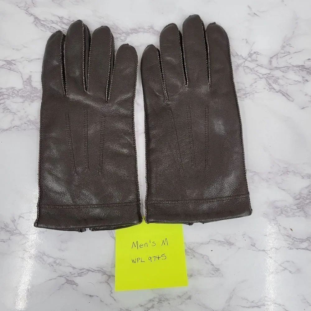 Men's Brown Leather Driving Gloves
